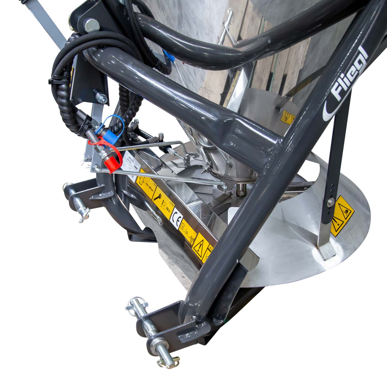 Salz- und Düngerstreuer - hydraulische Öffnung / mit Edelstahlbehälter – Bild 6