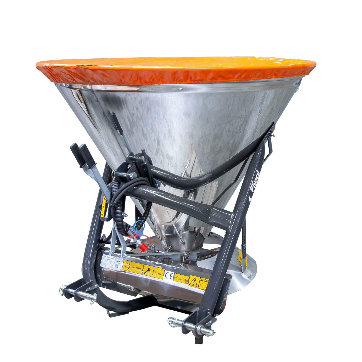 Salz- und Düngerstreuer - hydraulische Öffnung / mit Edelstahlbehälter – Bild 4