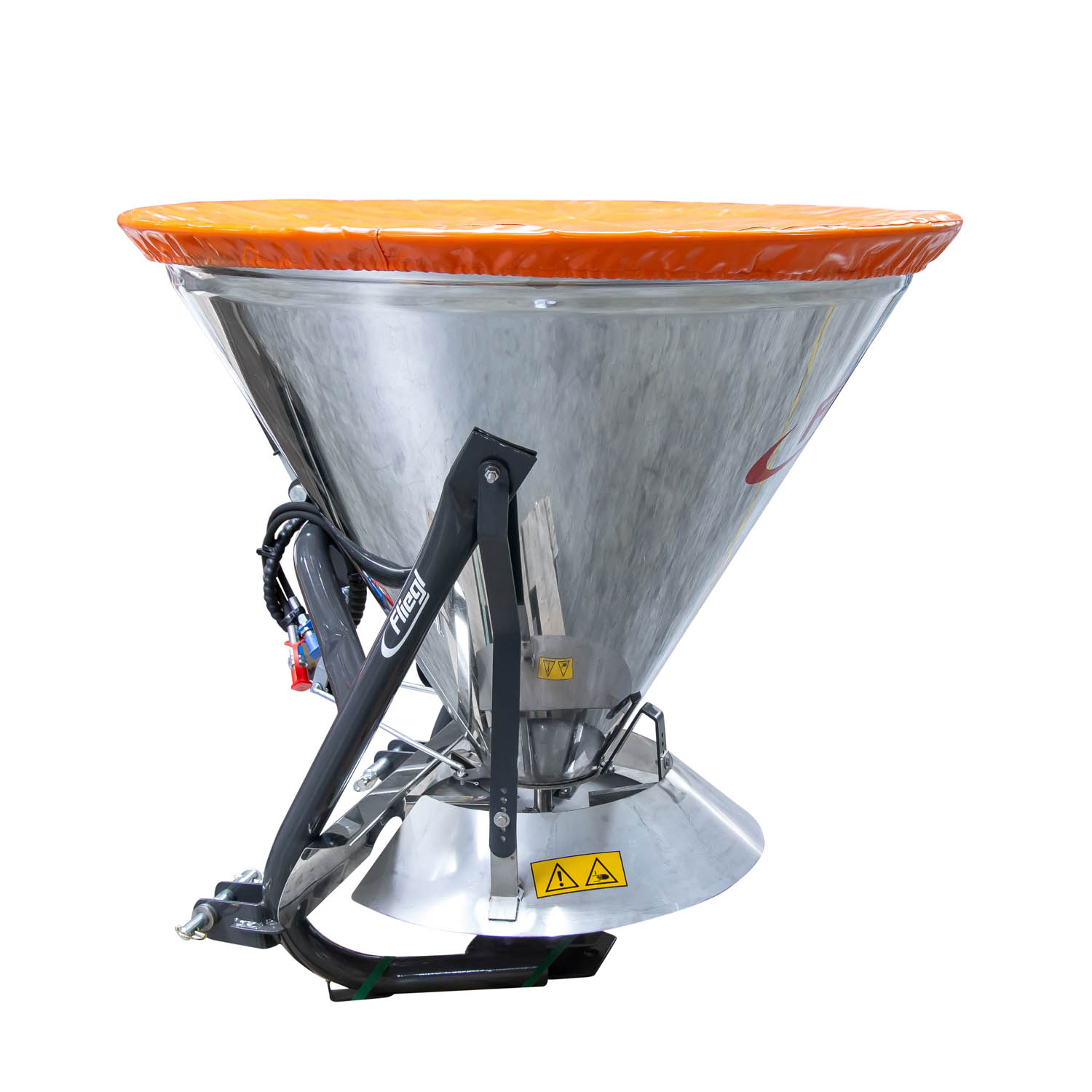 Salz- und Düngerstreuer - hydraulische Öffnung / mit Edelstahlbehälter – Bild 3